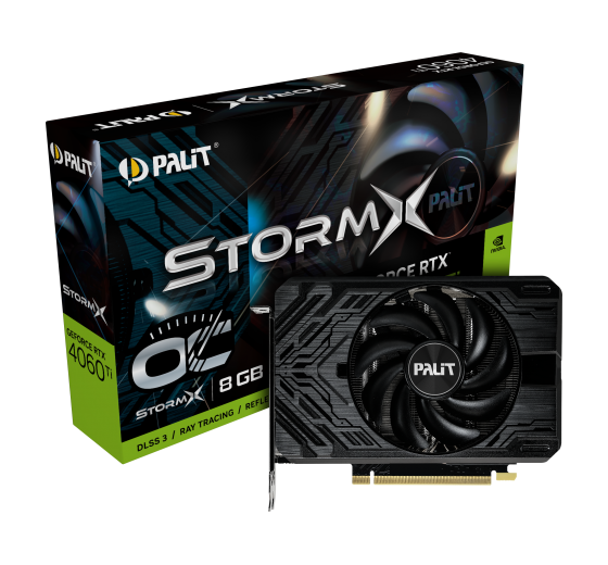 Видеокарта Palit nVidia GeForce RTX 4060 Ti StormX OC 8Gb NE6406TS19P1-1060F