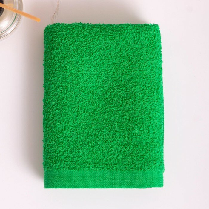 Салфетка махровая ГК 30х50см, 06-045, зеленый, хл 100%, 360г/м2 - фотография № 2