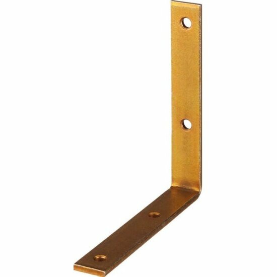 фото Зубр Уголок мебельный узкий УМ-5.0, 150х150х25 х 5мм, желтый цинк, 31031-150