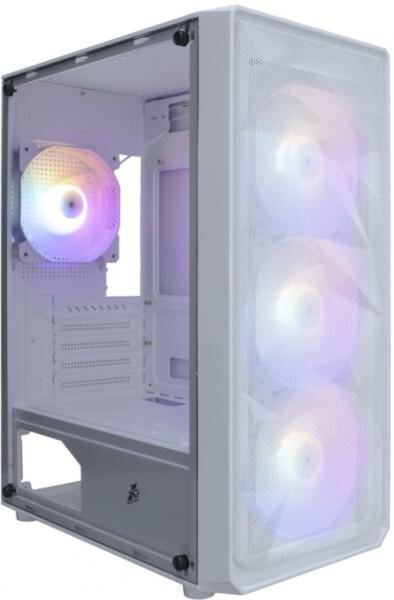 1STPLAYER FD3-M White / mATX / 4x120mm LED fans / FD3-M-WH-4F1-W