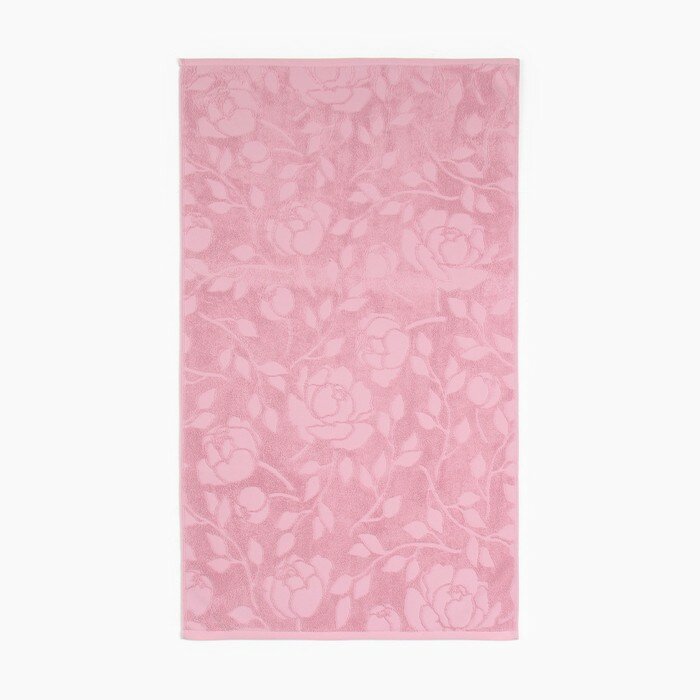 Полотенце махровое жаккардовое LoveLife Flowers 70х130 см, цвет розовый, 100% хл, 500 гр/м2 - фотография № 2