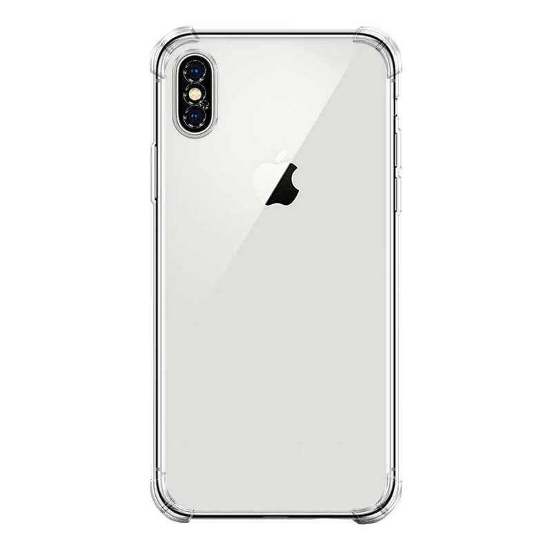 Чехол силиконовый для iPhone XS Max (6.5), усиленные края, с защитой камеры, X-CASE, прозрачный