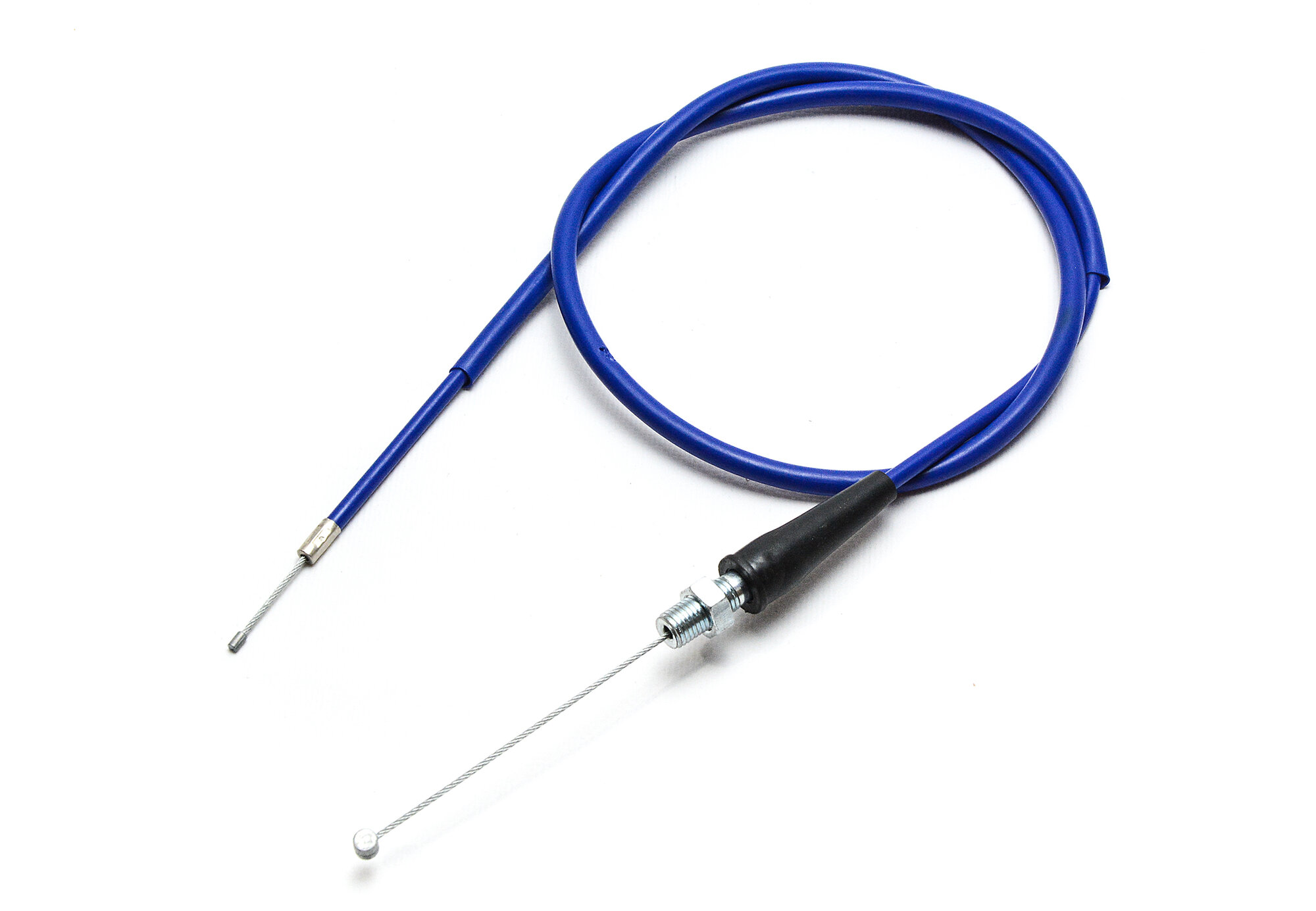 фото Трос газа на алюминиевую ручку с роликом Синий (L=970-130мм)