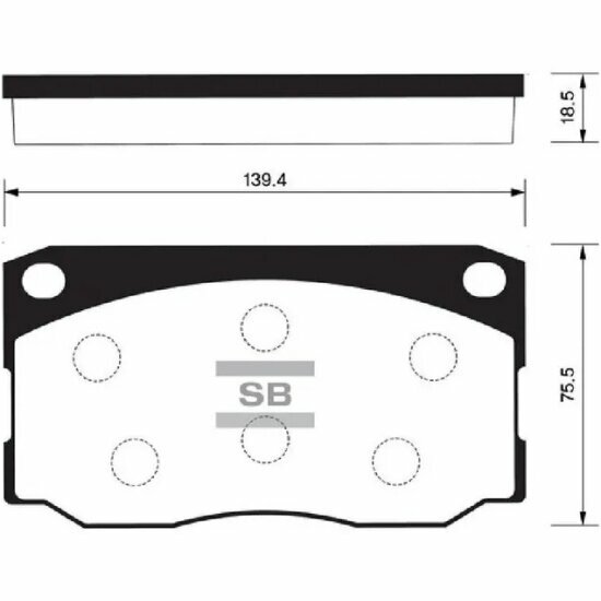 Колодки тормозные передние Sangsin Brake для Hyundai HD65/HD72/HD78 4 шт