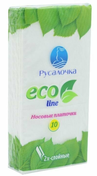 Русалочка Носовые платочки Eco Line, 6 х10 шт, 6 уп - фотография № 3