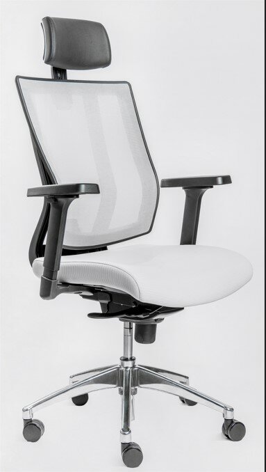 Компьютерное кресло FALTO PROMAX PMX11KALM-AL/GY-GY (Каркас черный, спинка сетка серая, сидение ткань серая)
