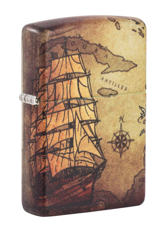 Зажигалка Zippo Pirate Ship Design арт. 49355 - фотография № 1