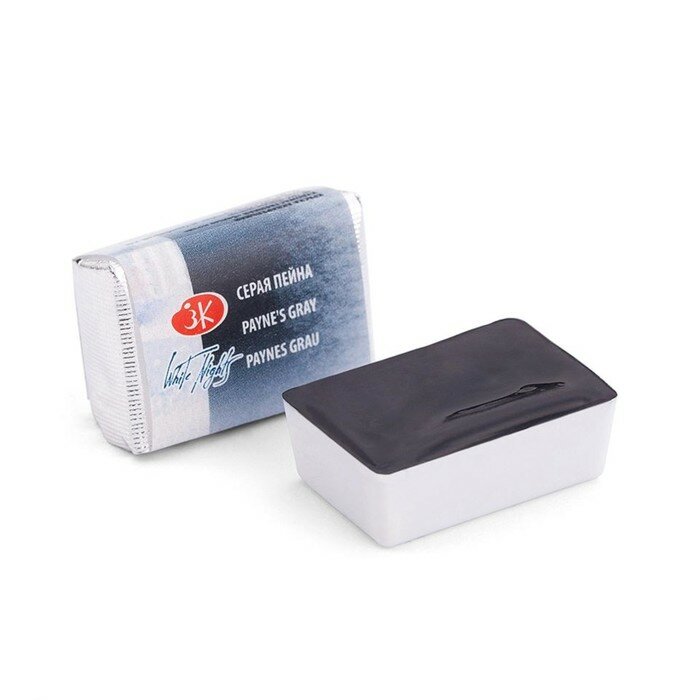 фото Акварель художественная в кювете 25 мл, ЗХК Белые ночи, серая пейна, 1911812