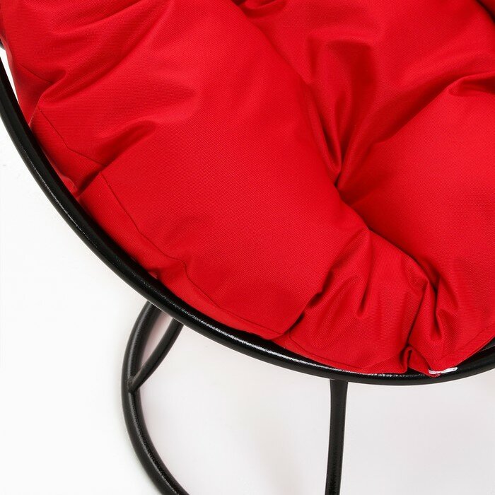 Кресло "Пончик" с красной подушкой, 55 х 40 х 61 см - фотография № 3
