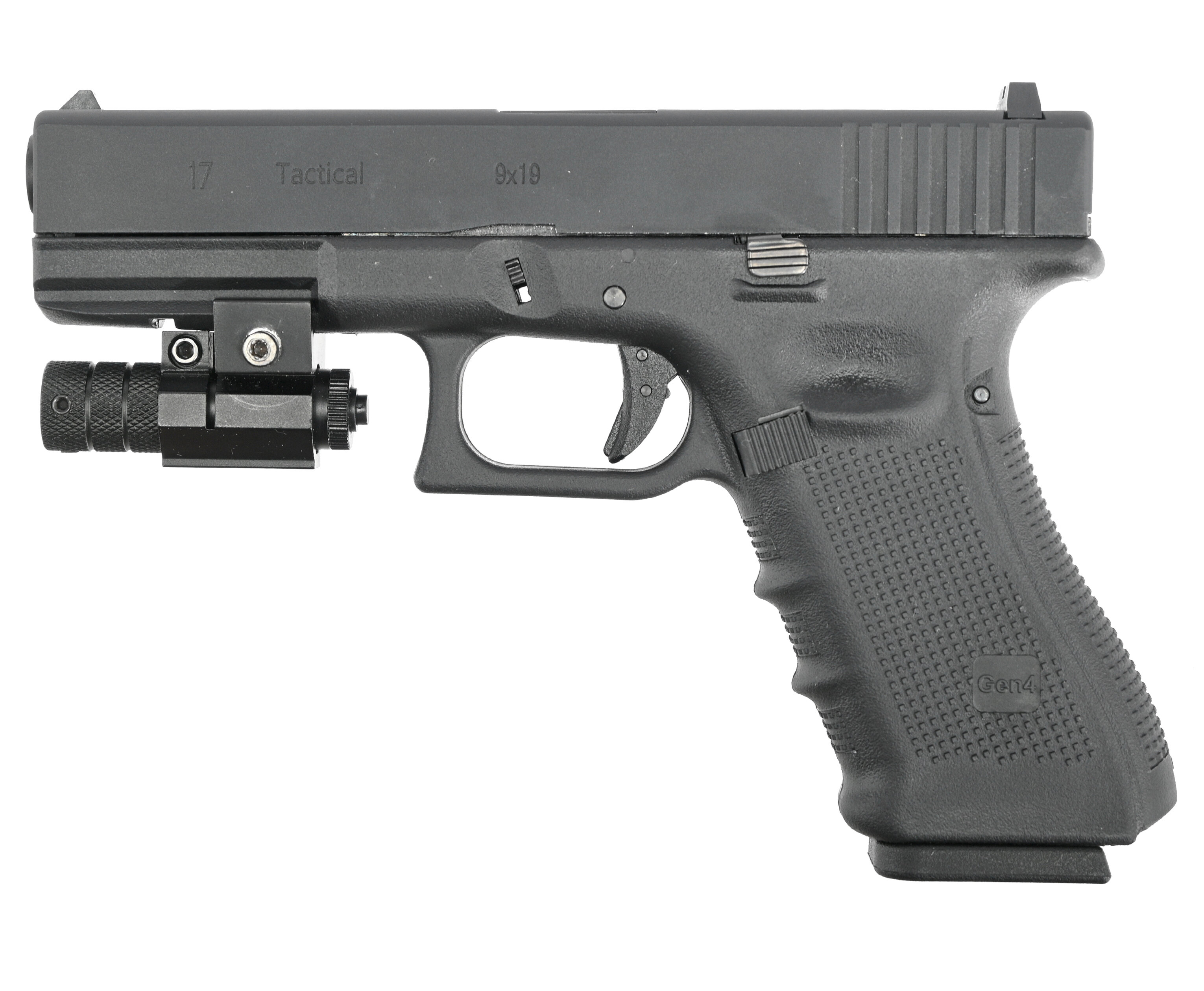 Страйкбольный пистолет WE Glock 17 Gen 4 (6 мм GBB Green Gas Black)