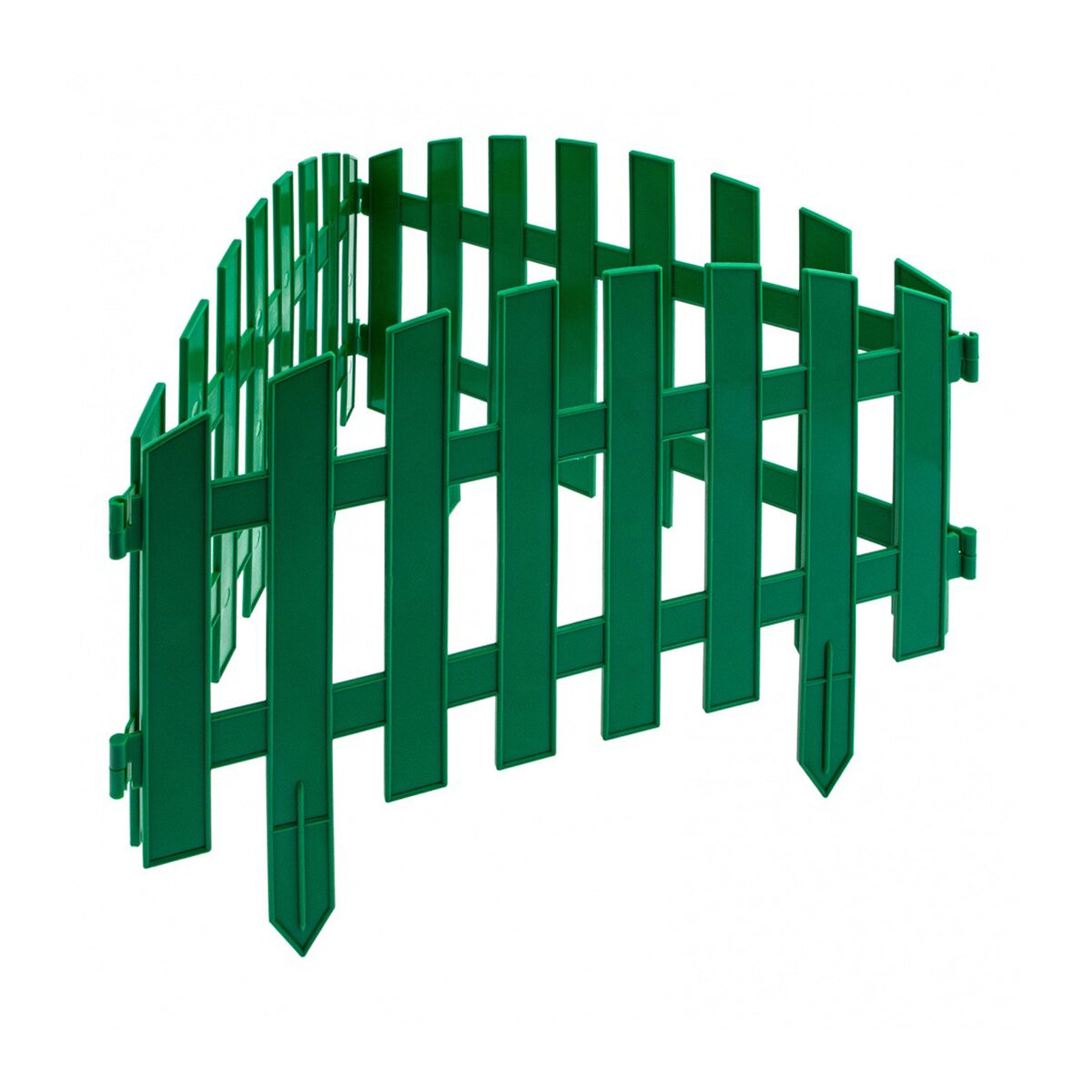 Забор декоративный Palisad Винтаж, 28 x 300 см, 7 секций, зеленый