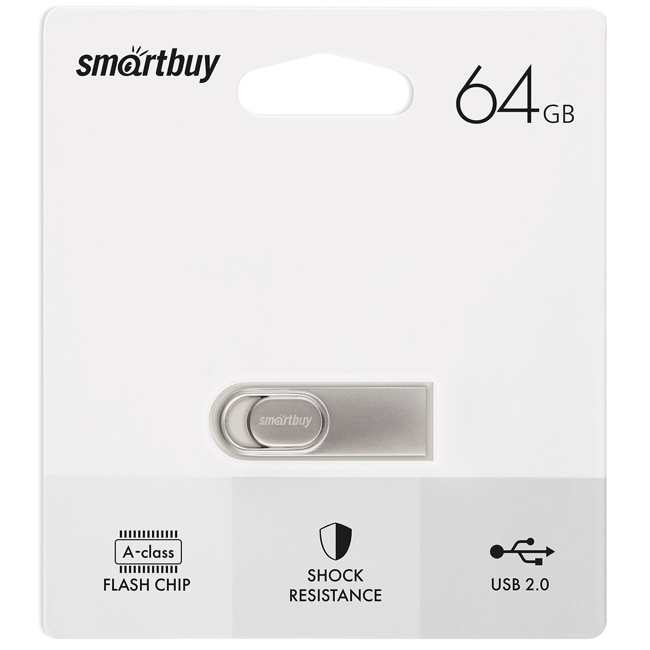 SB64GBM3, 64GB USB 2.0, Metal, SmartBuy