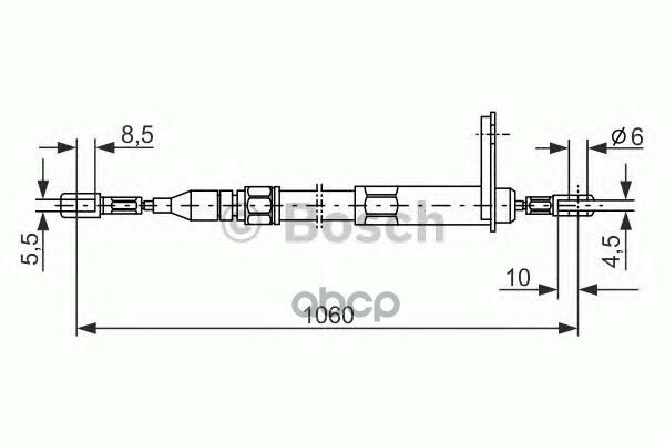 1 987 477 047_!Трос Ручника Л.+П Mb W201/W124 All 83> Bosch арт. 1987477047