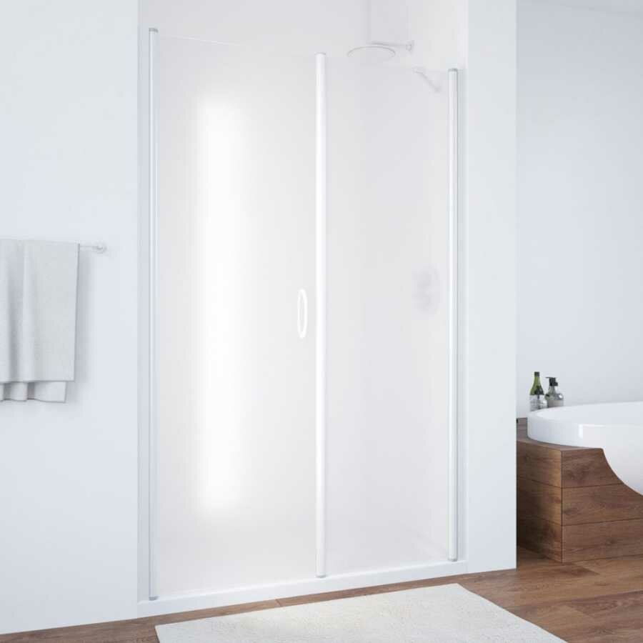 фото Душевая дверь в нишу Vegas Glass EP-F-2 120 01 10 L профиль белый, стекло сатин