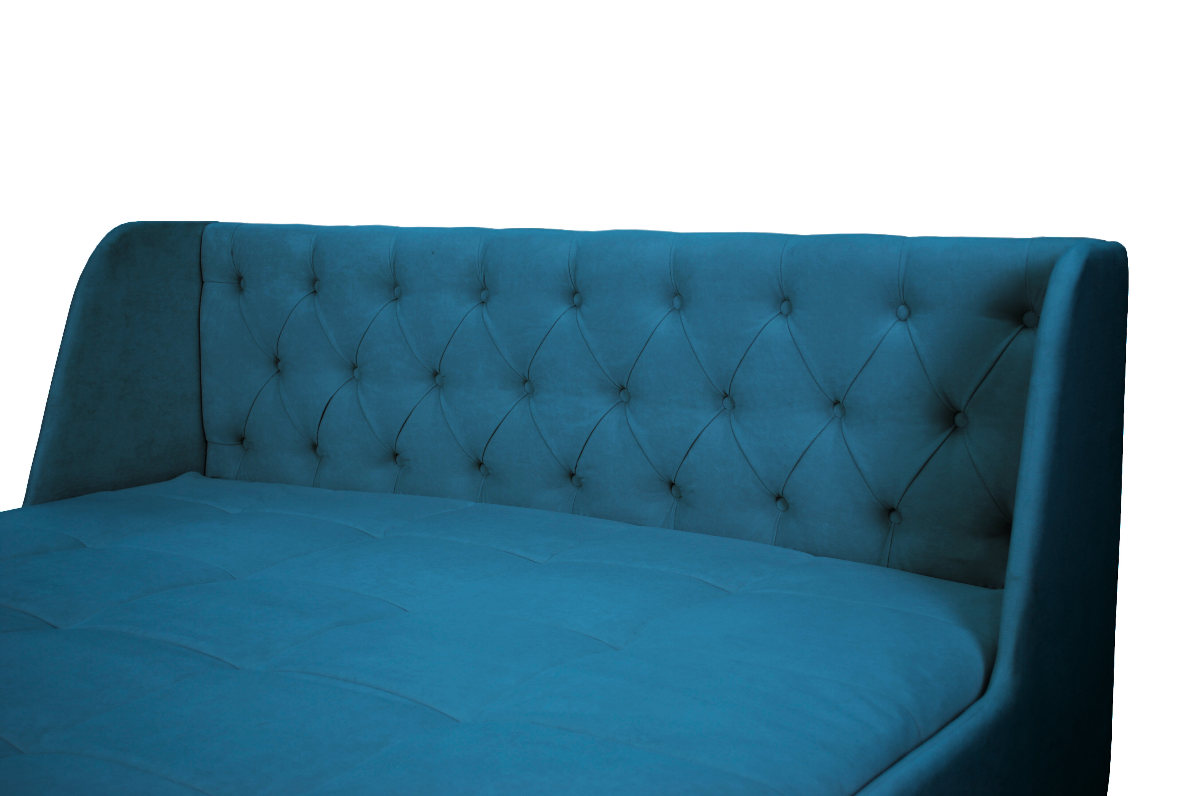 Диван-кровать Майами-1 (140) механизм аккордеон велюр темно-синий Grand Family - фотография № 8
