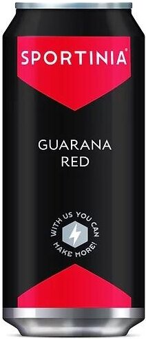 Энергетические напитки Sportinia Guarana (500 мл) Red (Вишня)