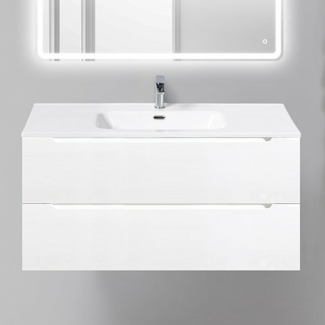 BelBagno Тумба с раковиной Etna 100 bianco lucido