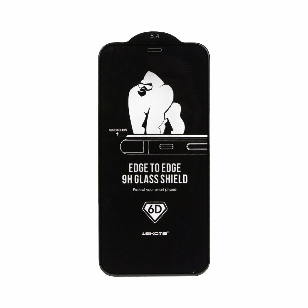 фото Защитное стекло WK Kingkong WTP-40 6D Curved HD для iPhone 12 mini с черной рамкой 0.22 мм