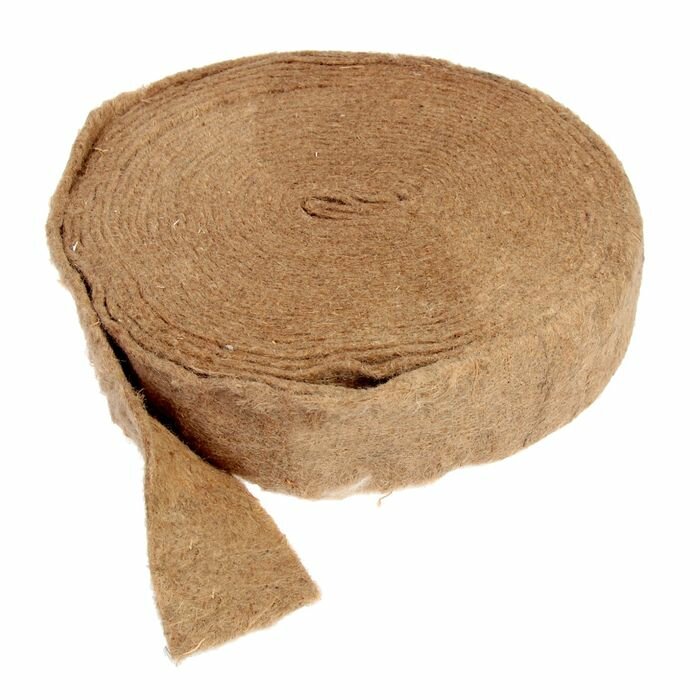 фото Джут межвенцовый утеплитель (Пряжа техническая) Евроджут 8-10мм*100 мм, (20м) (8шт.)