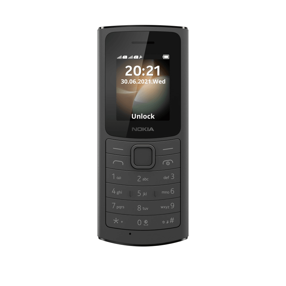 NOKIA 110 DS TA-1386 4G BLACK, 1.8'', 1 Core, 128MB + 48MB (ROM/RAM), 2 Sim, LTE + GSM/GPRS/WCDMA, Micro-USB, 1020mAh, 104,7g, 121x50x14,5