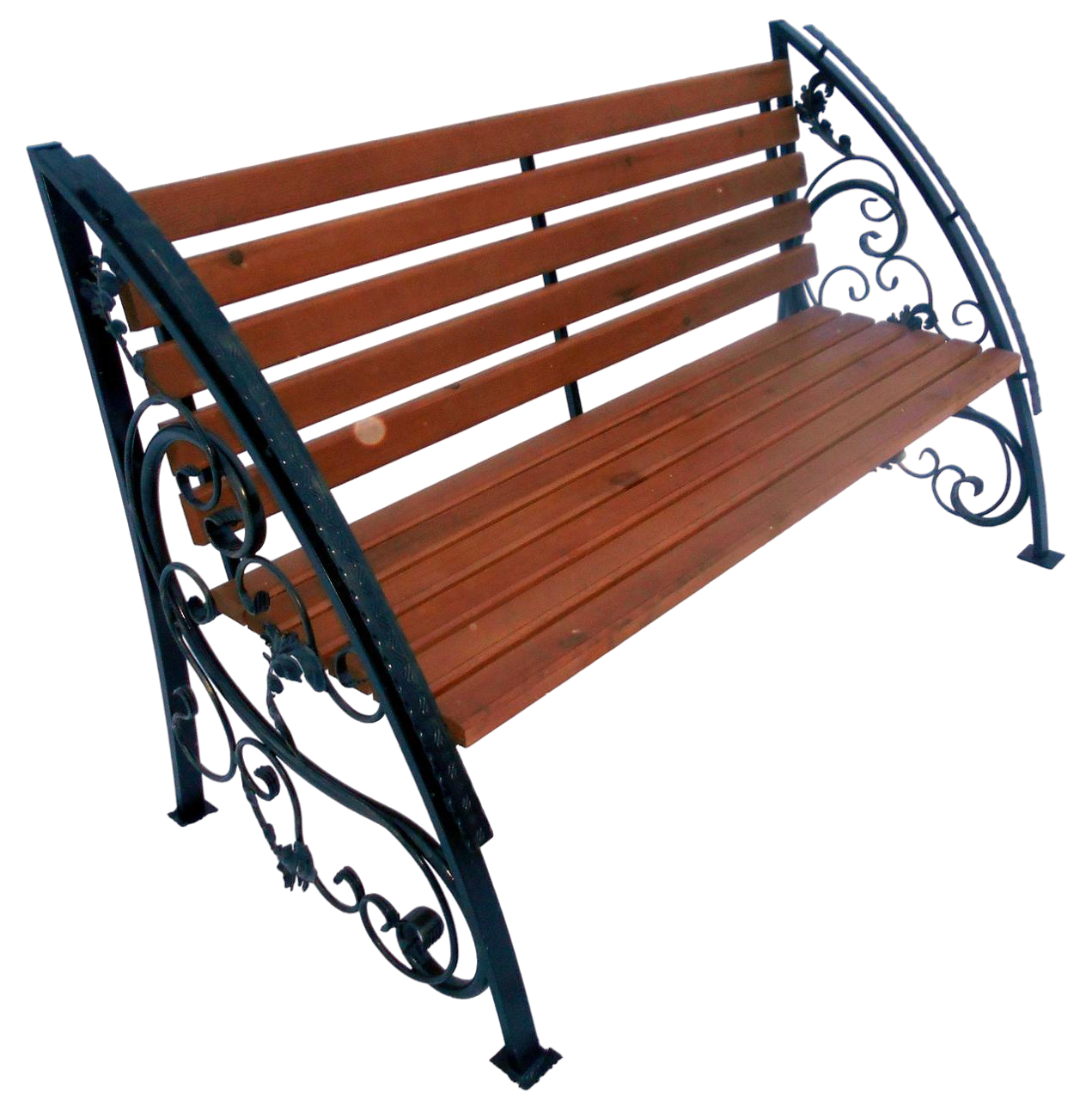 Кованая скамейка садовая, металлическая скамья, лавочка для дачи МА-6 - фотография № 4