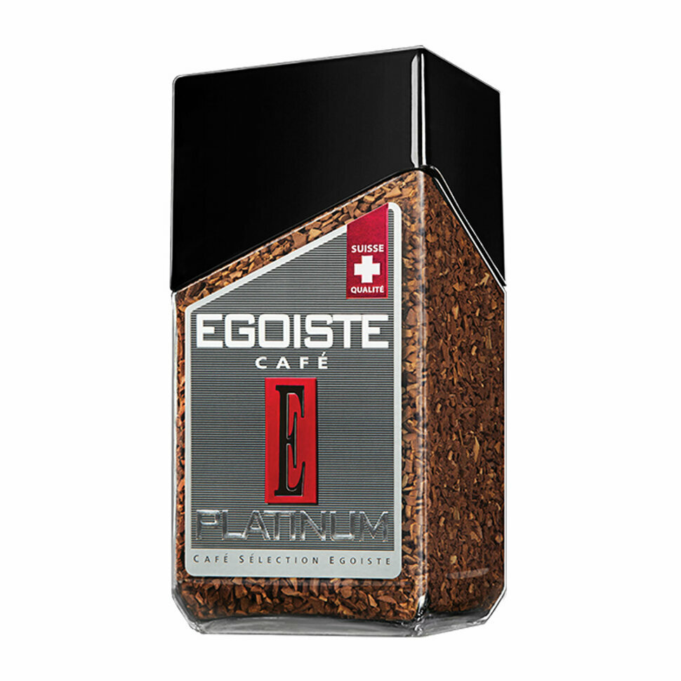 Кофе растворимый EGOISTE "Platinum" 100 г, стеклянная банка, сублимированный, швейцария, 8467, 621188 - фотография № 5