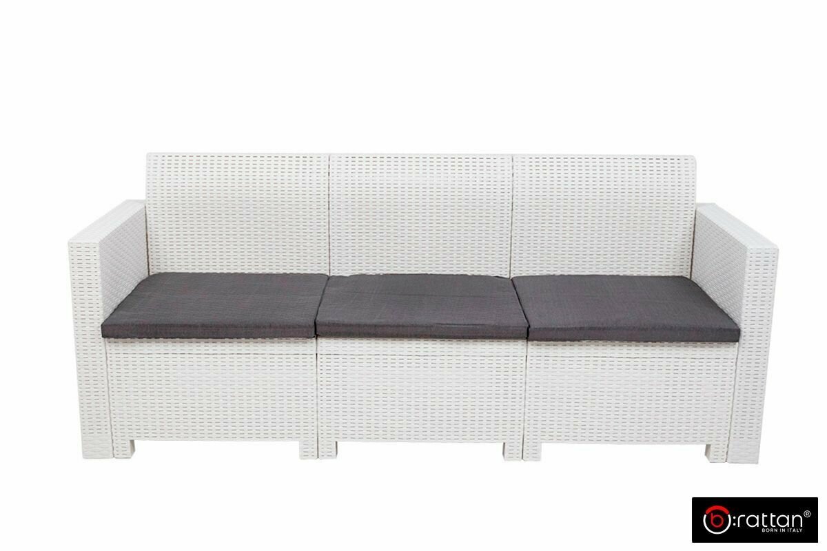 Диван NEBRASKA SOFA 3 (3х местный диван) белый