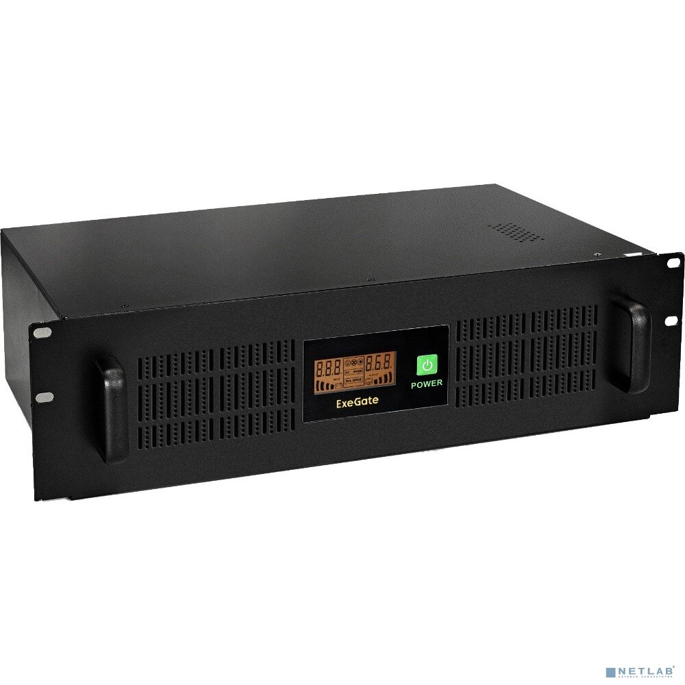 EXEGATE ИБП Exegate EX293850RUS ИБП ExeGate ServerRM UNL-1000.LCD.AVR.2SH.3C13.USB.2U <1000VA/650W Color LCD AVR 2*Schuko+3*C13 USB 2U установка в стойку Black>