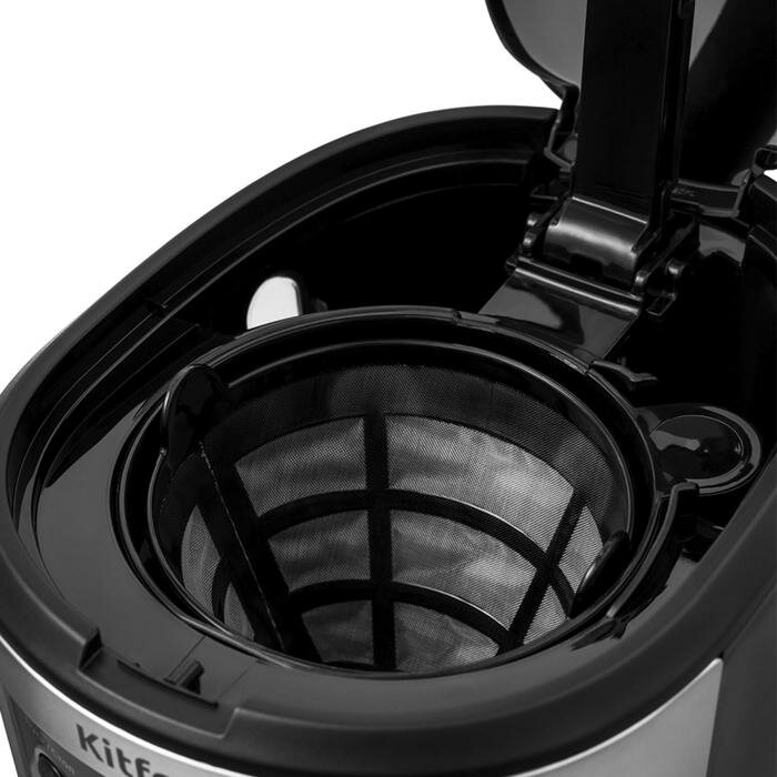Кофеварка Kitfort KT-738, капельная, 700 Вт, 0.7 л, серебристо-чёрная - фотография № 5