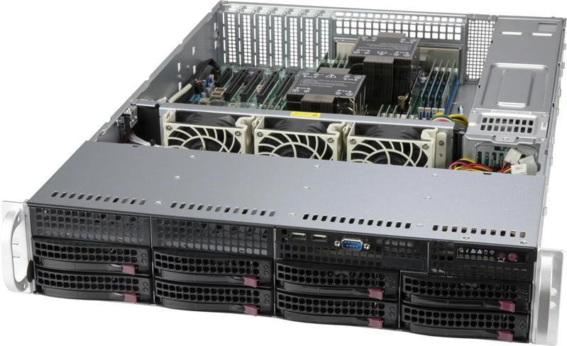 Корпус Supermicro SuperChassis 2U 825BTQC-R1K23LPB/HDD(8)LFF+optfixHDD(2)LFF+optHDD(2)SFF/7xLP/2x1200W/ Backplane 8xSATA/SAS