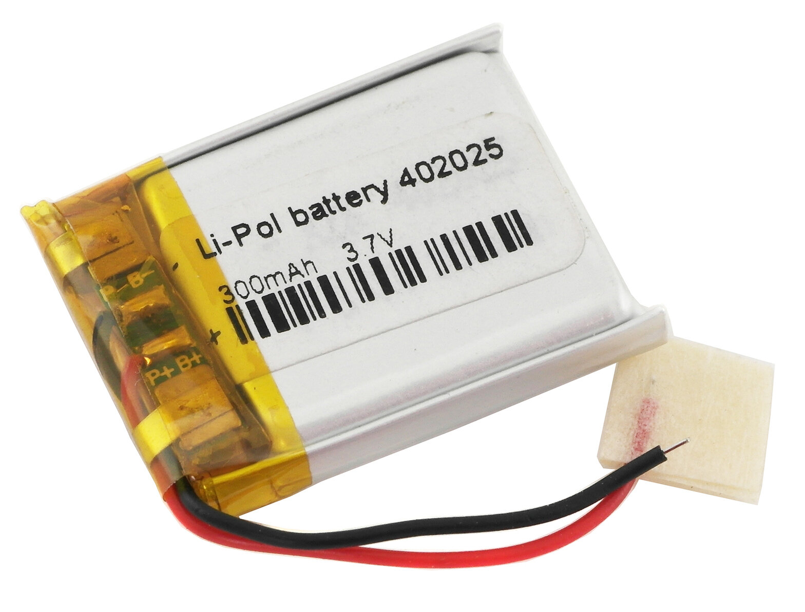 Аккумулятор Li-Pol (батарея) 4x20x25mm 2pin 3.7V/300mAh