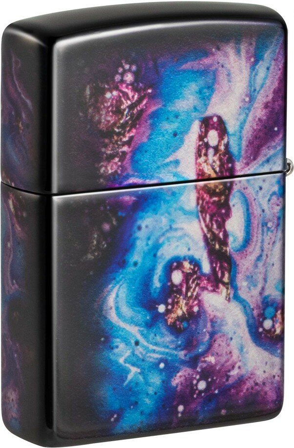 Зажигалка ZIPPO Universe Astro с покрытием 540 Tumbled Chrome, латунь/сталь, сиреневая, 38x13x57 мм - фотография № 5