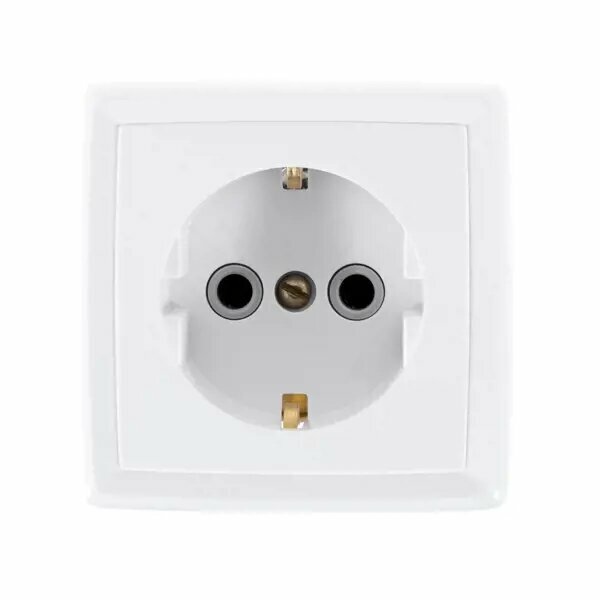 фото Розетка накладная Reone с заземлением, цвет белый