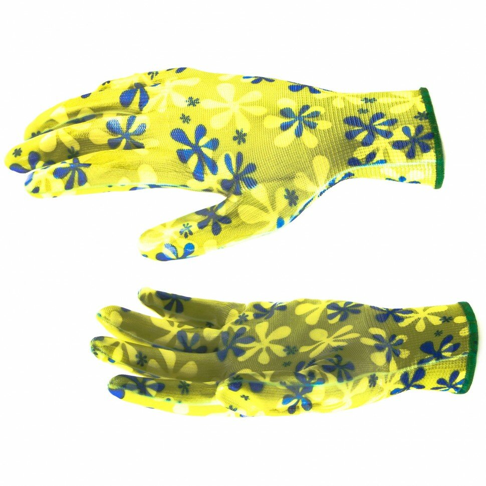 PALISAD Перчатки садовые из полиэстера с нитрильным обливом, зеленые, M Palisad, ( 67742 ) - фотография № 1