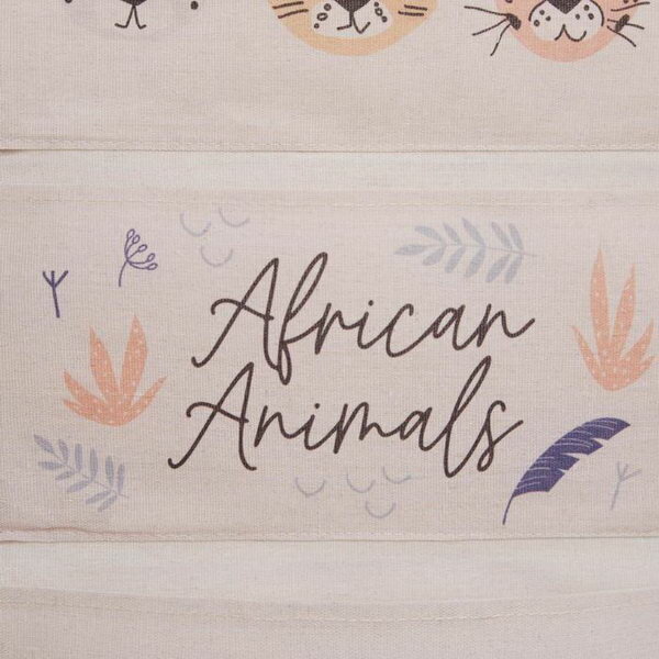 Кармашек текстильный "African animals", 3 отделения, 34*63.5 см - фотография № 4
