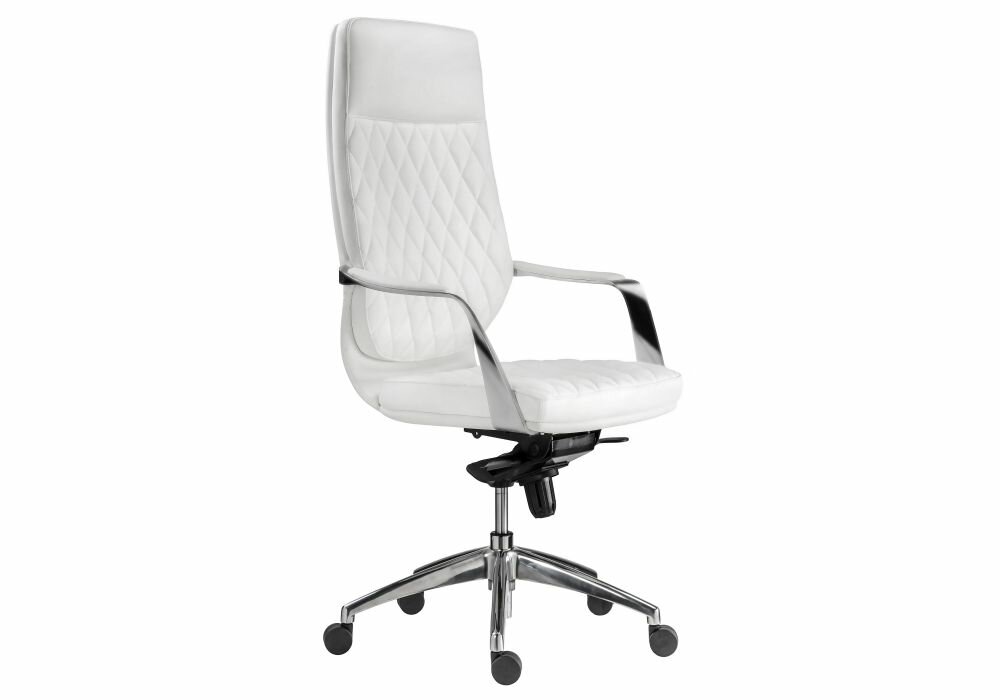 Компьютерное кресло Woodville Isida white/satin chrome