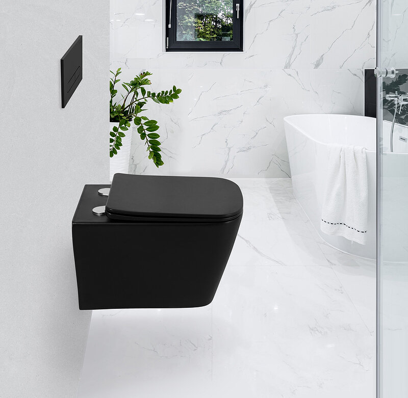 Комплект 4 в 1 BelBagno Унитаз ARDENTE-C BB3202CHR-MB+Инсталляция BB002-80+Кнопка BB007-PR-NERO.M - фото №12
