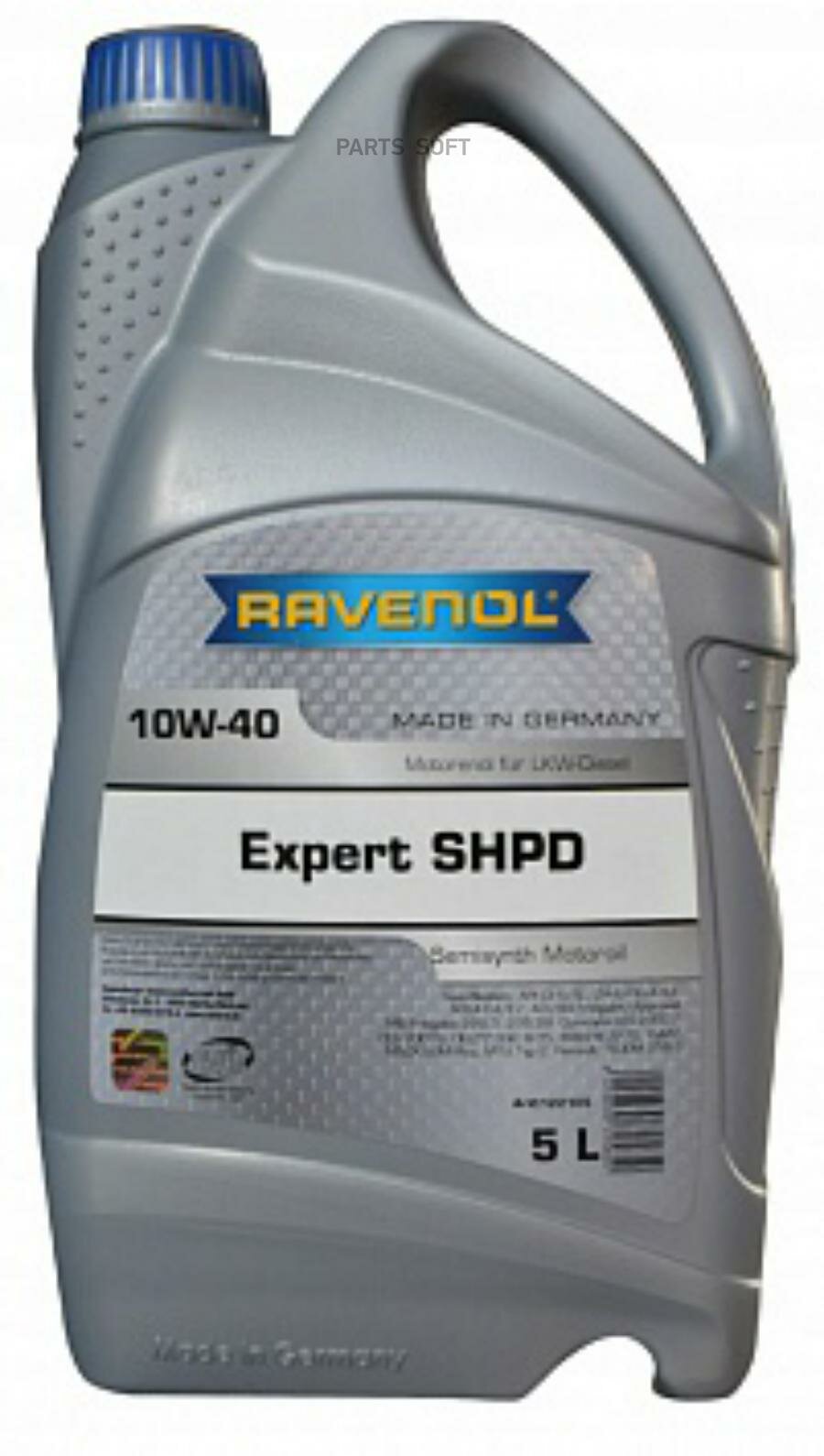 RAVENOL 1122105-005-01-999 Моторное масло RAVENOL Expert SHPD SAE 10W-40 ( 5л) new