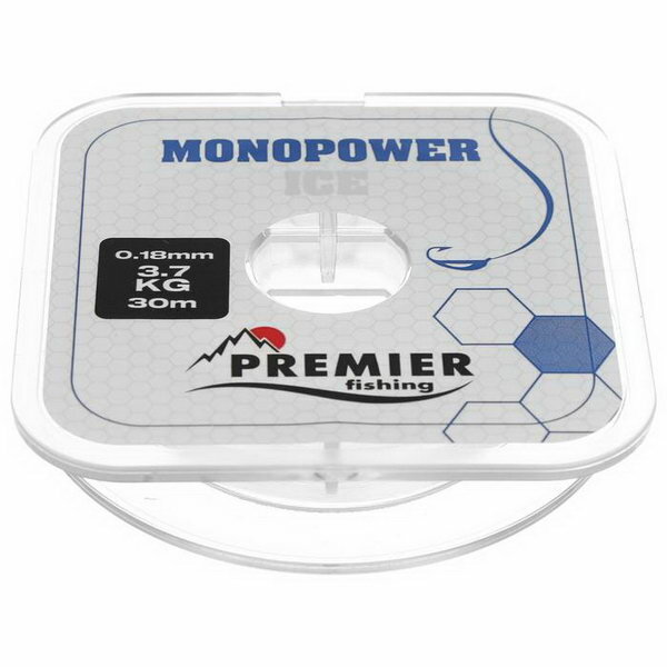 Леска Primier Fishing Monopower Ice Clear Nylon 0.18мм 30м