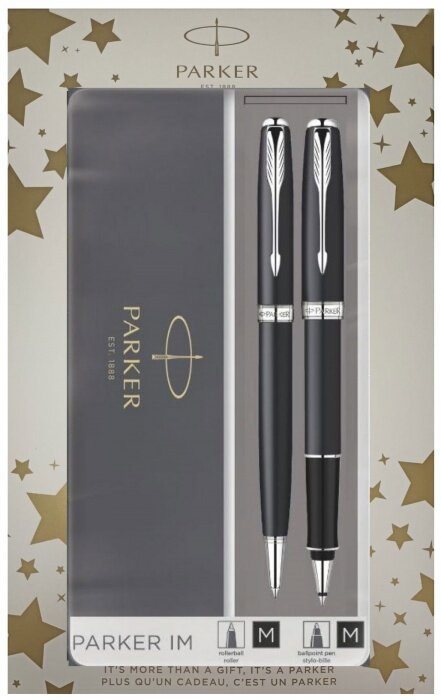 Parker 2093259-STAR Набор parker 2022: шариковая + роллерная ручки parker sonnet core tk530, lacquer deep black ct