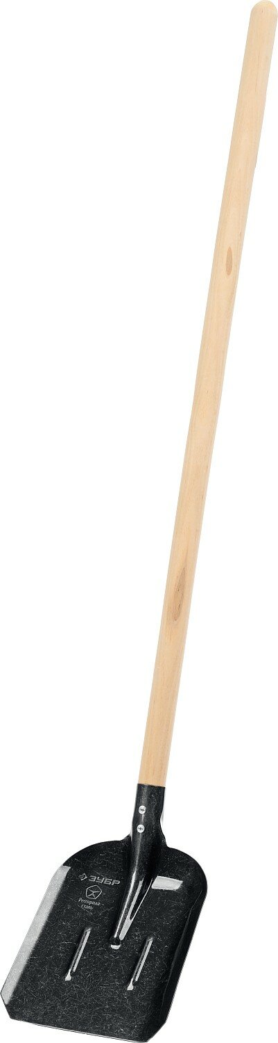 Совковая лопата с ребрами жесткости ЗУБР ПРОФИ-5 ЛСП деревянный черенок 1450 мм