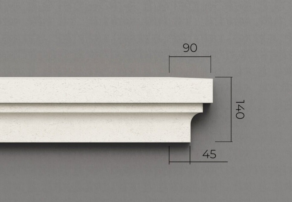 Подоконник для окна фасадный 140х90х1000 мм. - фотография № 2
