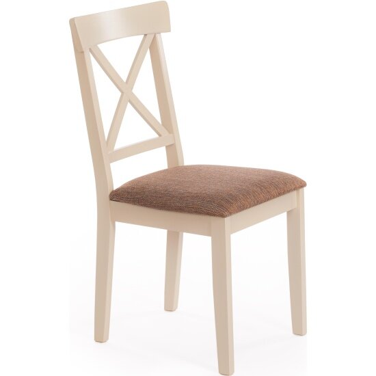 Стул Tetchair Гольфи 2/ Golfi 2 / 1 шт. в упаковке дерево гевея, 45*51*94, ivory white, ткань кор.-зол. (1505-9)