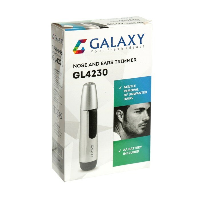 Триммер для волос Galaxy GL 4230, для носа/ушей, щеточка, 1хАА (в комплекте) - фотография № 4