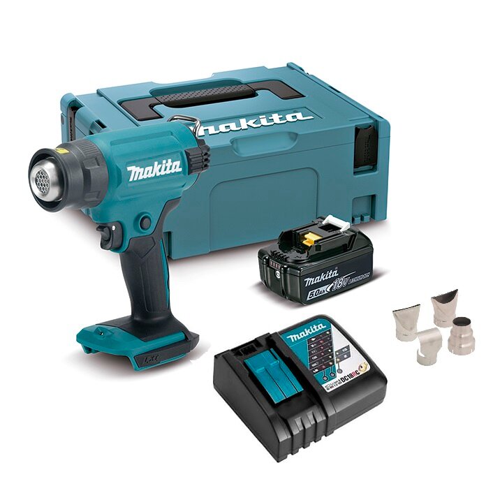 Аккумуляторный строительный фен Makita DHG180RT1J