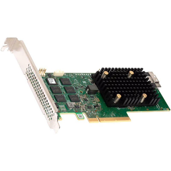 BROADCOM_LSI Контроллер Broadcom/LSI 9560-8I SGL (05-50077-01) (PCIe 4.0 x8 LP) Tri-Mode SAS/SATA/NVMe 12G, RAID 0,1,5,6,10,50,60, 8port(1*int SFF8654), 4GB Cache, 3908ROC, RTL, 1 year
