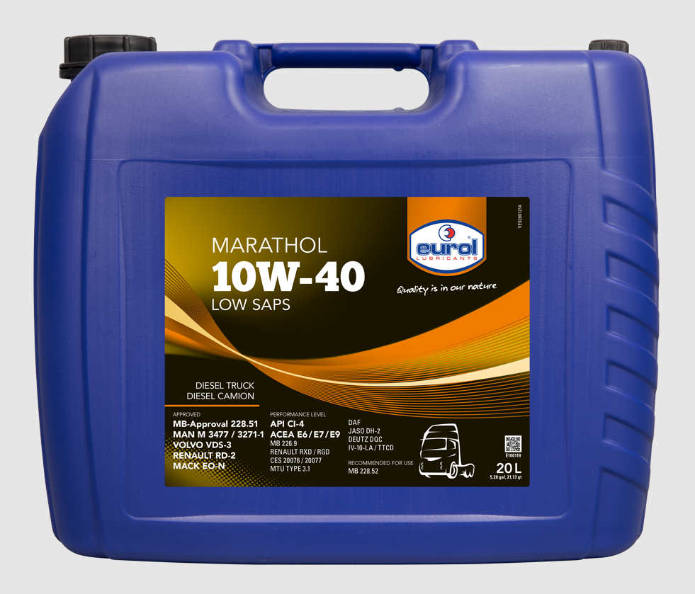 Масло мот.Eurol Marathol 10W-40 ACEA E4/E6/E7 LOW SAPS 20л (синт.)