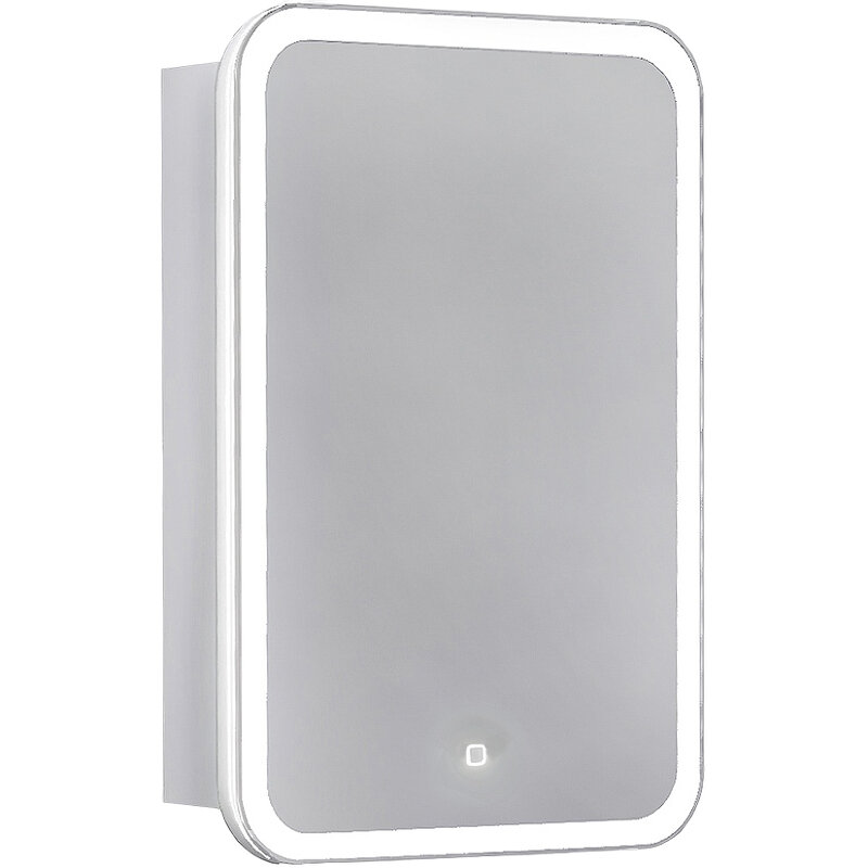 Зеркало-шкаф для ванной Jorno Modul 60 см с подсветкой Белое. Mol.03.60/P/W/JR