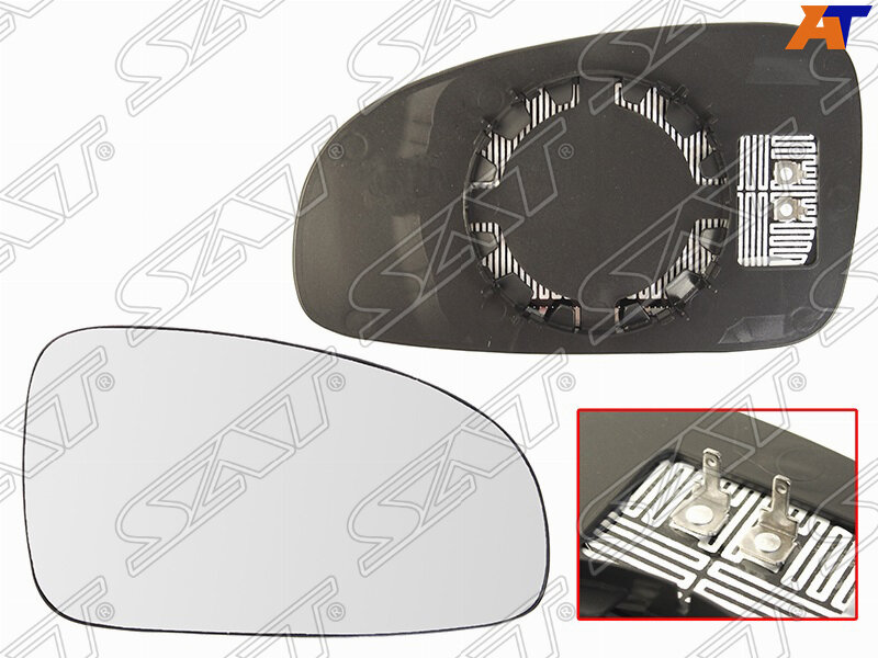 Зеркальный элемент правый для Шевроле Авео Т250 седан 2006-2012 год выпуска (Chevrolet Aveo T250 седан) SAT ST-121-0046