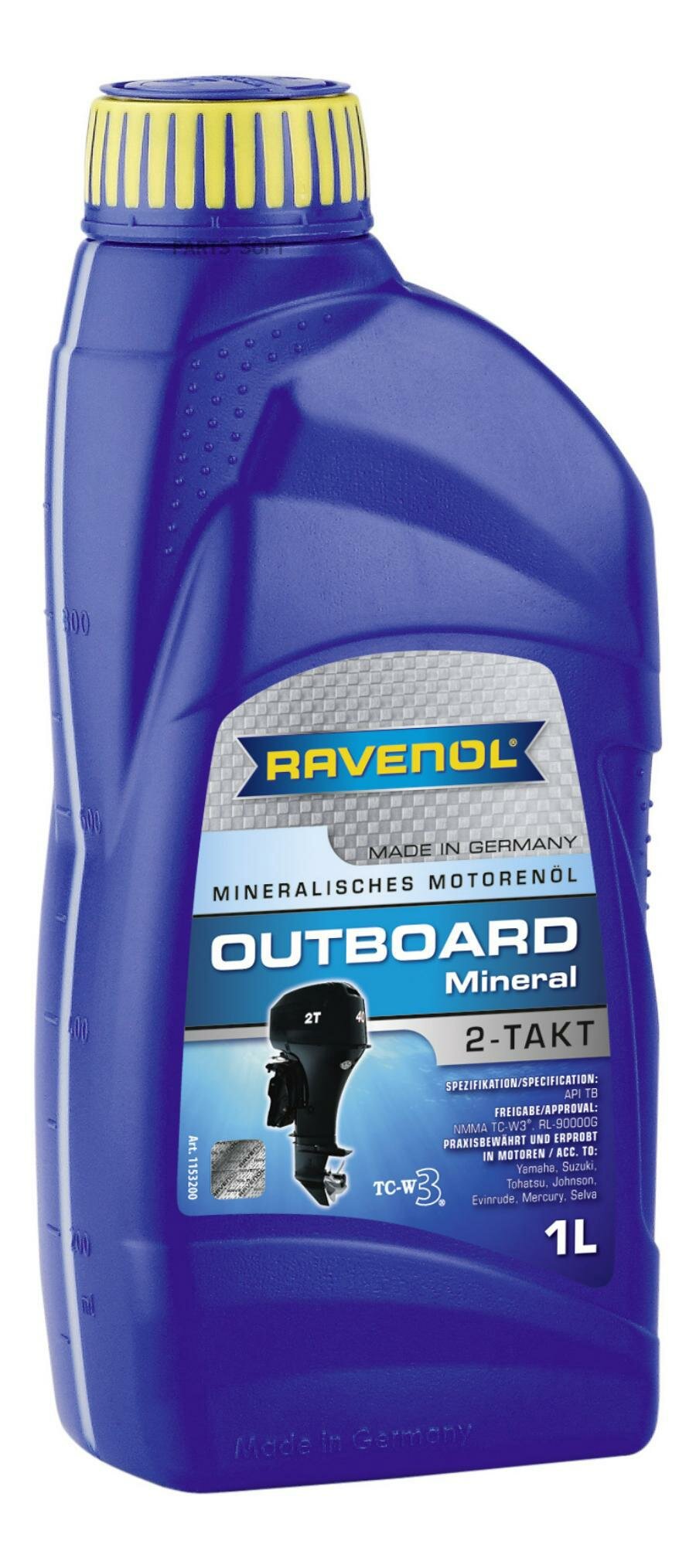 RAVENOL 4014835728912 Масло моторное Ravenol Outboard 2T Mineral минеральное 1 л 4014835728912